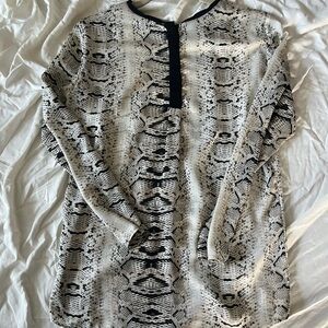 Zara Monochrome Snake Print Blouse